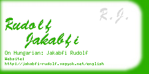 rudolf jakabfi business card